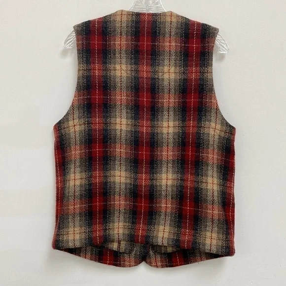 Eddie Bauer Legends Plaid Button Wool Vest Women’s Size Medium - Picture 12 of 12